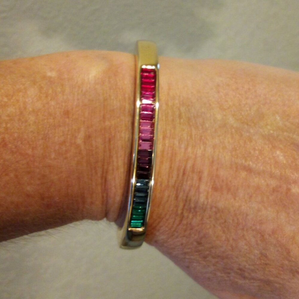 Thai Vintage Faceted Gemstone Bracelet - Picture 3 of 10
